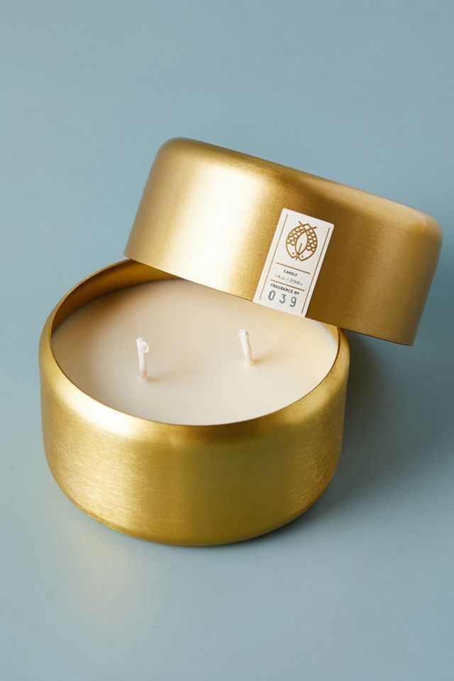 Candlefish Molded Metal Two-Wick Candle #1