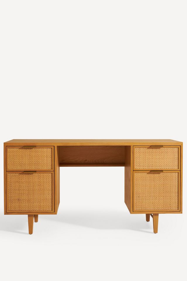 Wallace Cane and Oak Desk #1