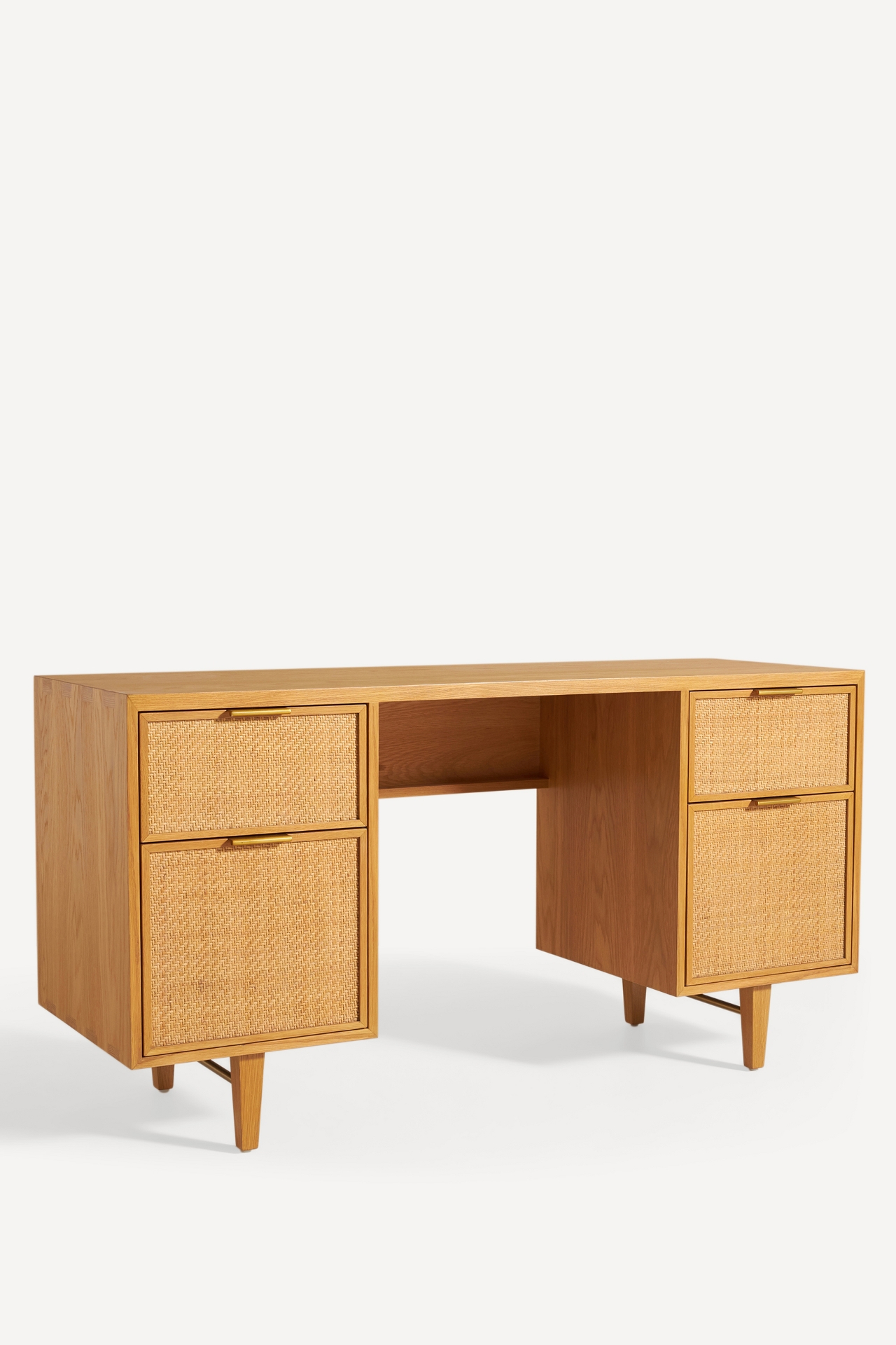 Wallace Cane and Oak Desk