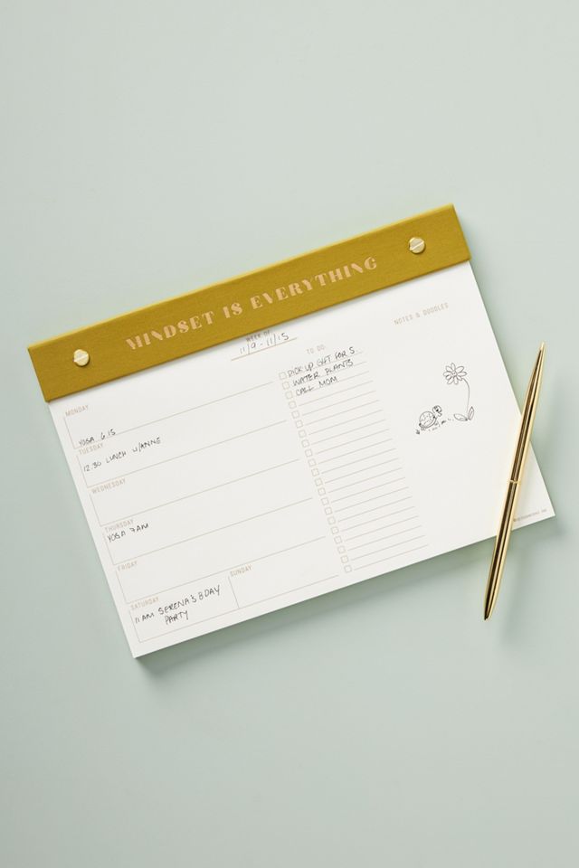 Mindset Is Everything Weekly Deskpad AnthroLiving
