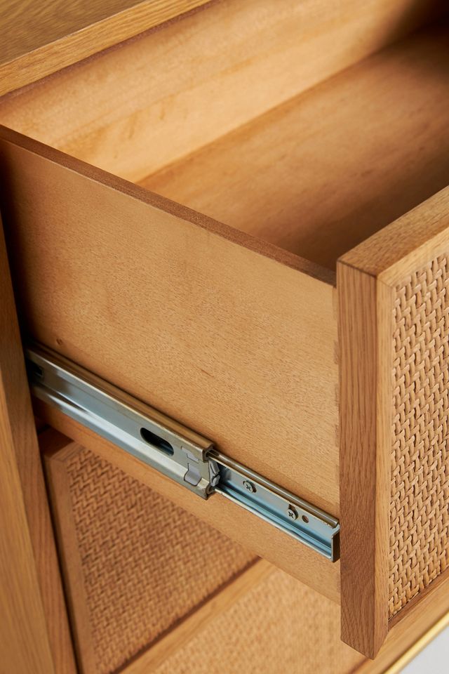 Wallace Cane and Oak Six-Drawer Dresser #2