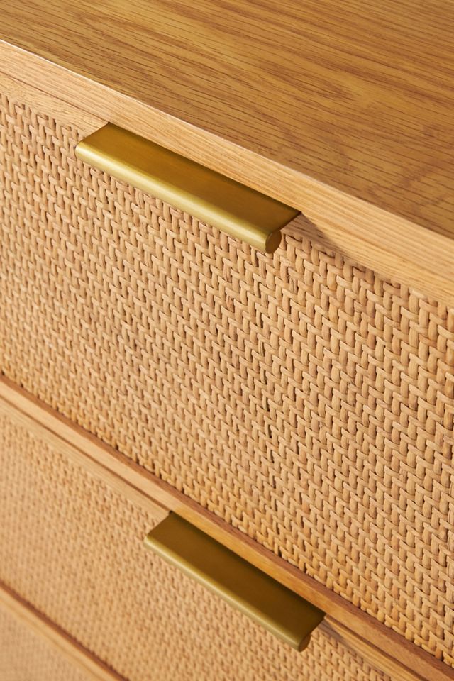 Wallace Cane and Oak Six-Drawer Dresser #3