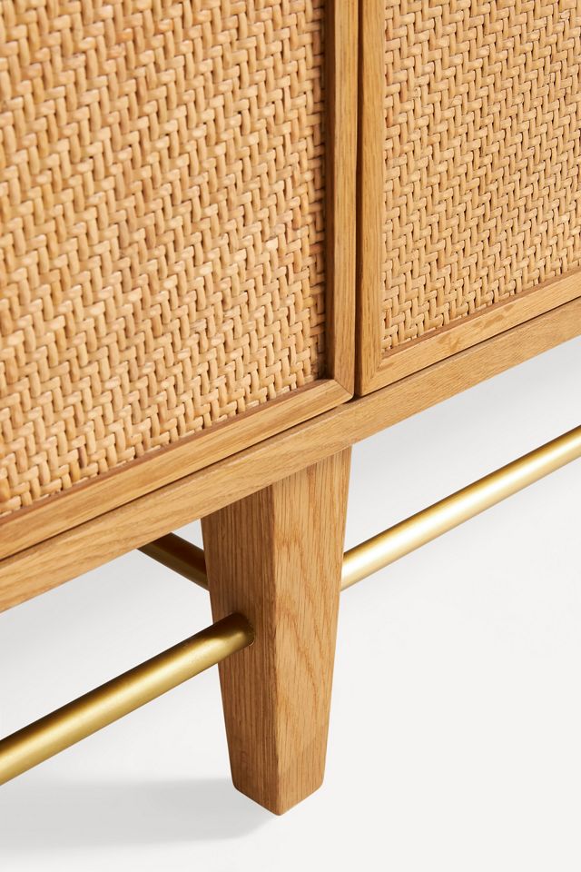 Wallace Cane and Oak Six-Drawer Dresser #4