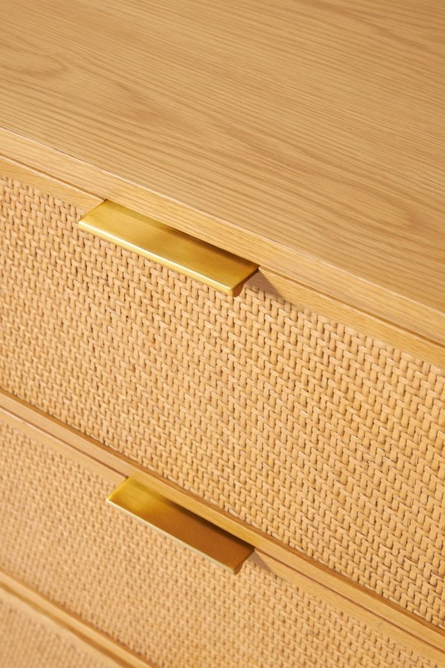 Wallace Cane and Oak Three-Drawer Dresser #3