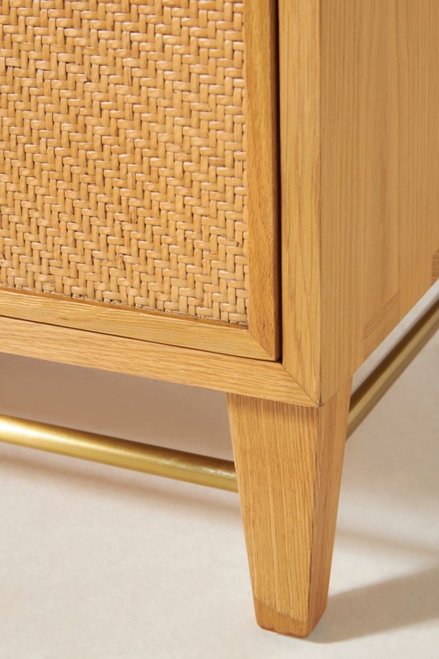 Wallace Cane and Oak Three-Drawer Dresser #4