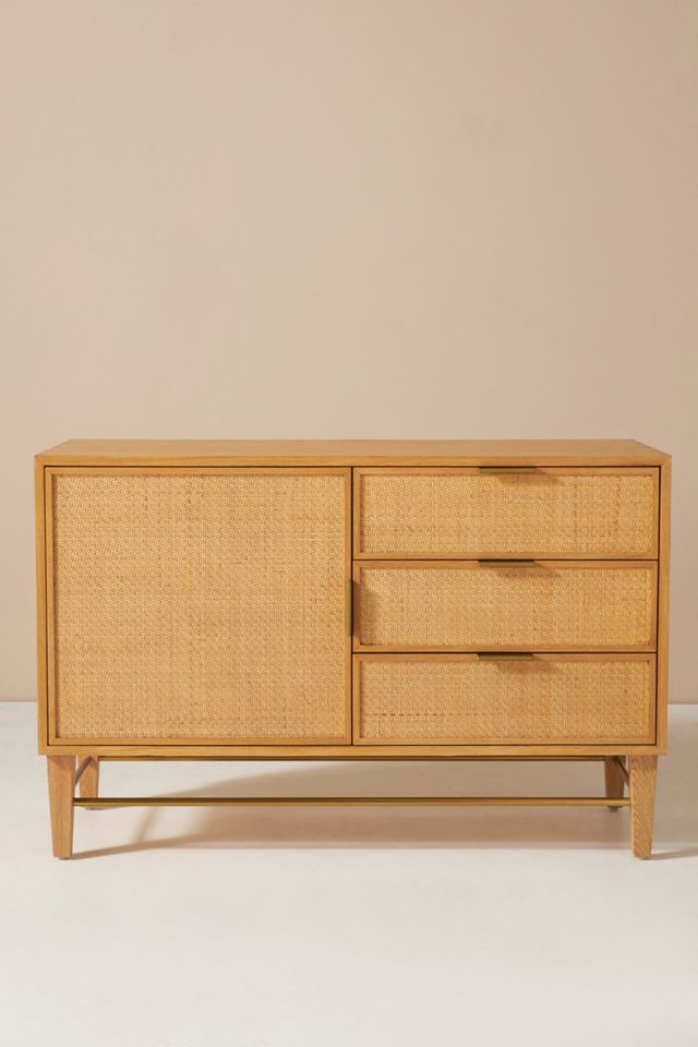 Wallace Cane and Oak Petite Buffet #1