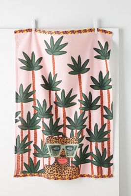 Kendra Dandy Bouffants Cheetah Dish Towel
