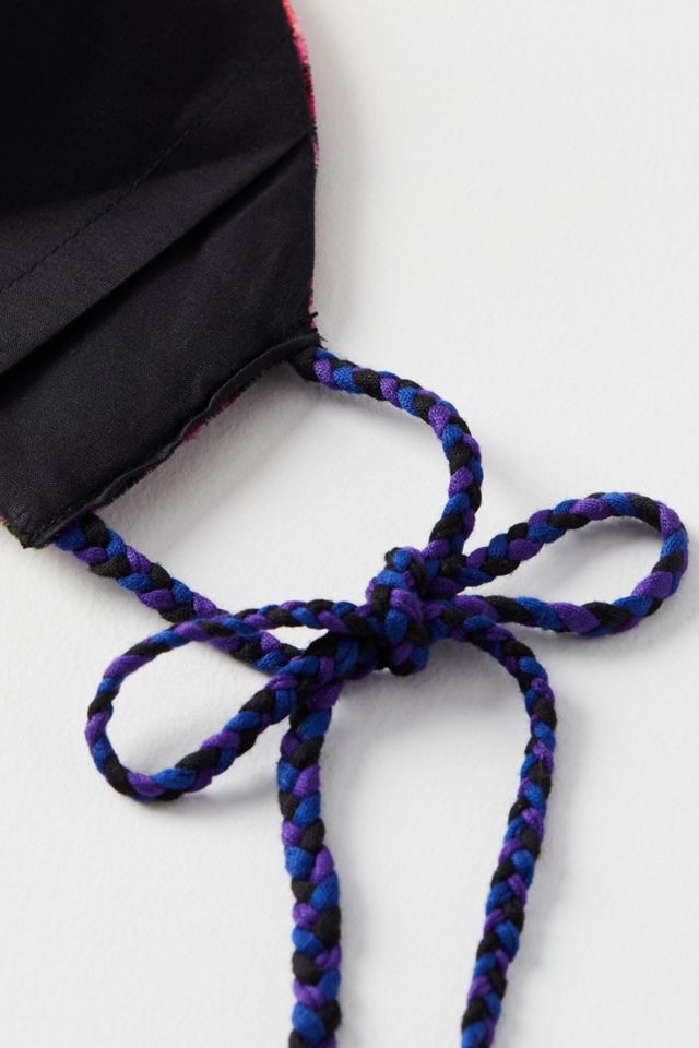Roopa Pemmaraju Velvet Tie-Back Reusable Face Mask #1