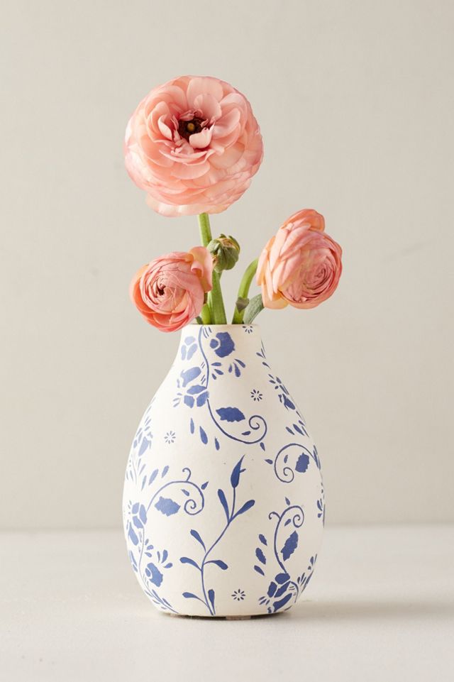Floral Ceramic Bud Vase #1