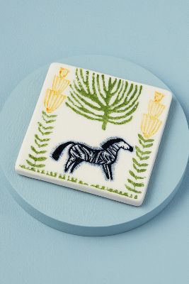 Anthropologie Azu Coaster By  In White Size Coasters