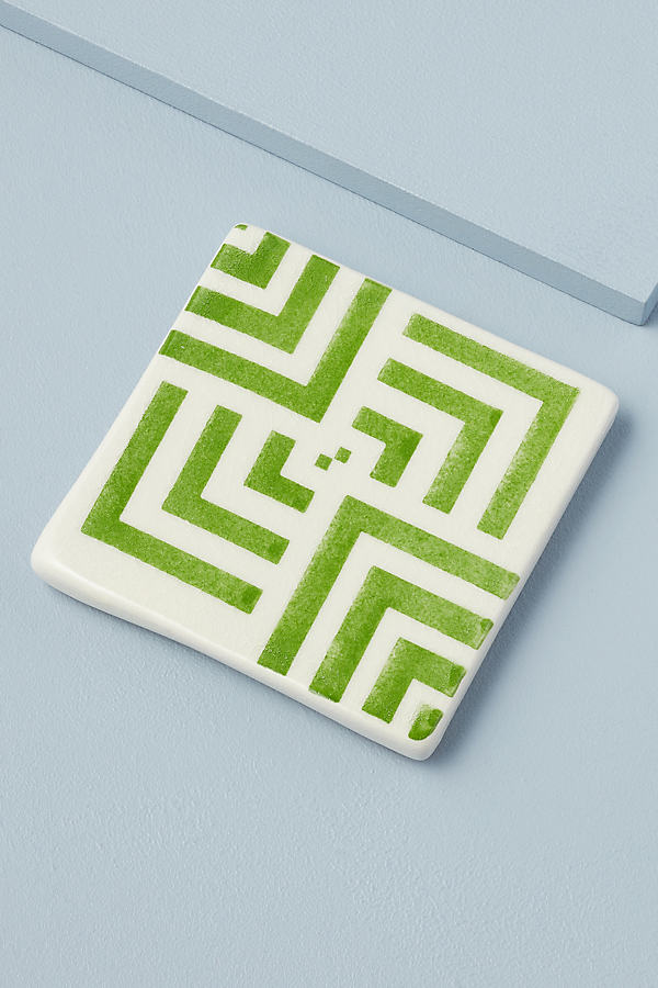 Anthropologie Azu Coaster By  In Green Size Coasters