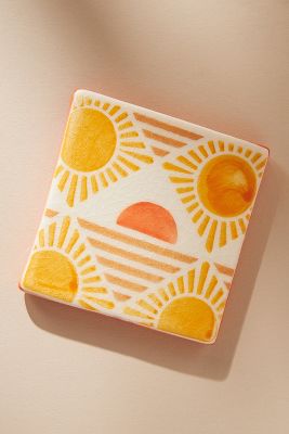 Anthropologie Azu Coaster By  In Yellow Size Coasters