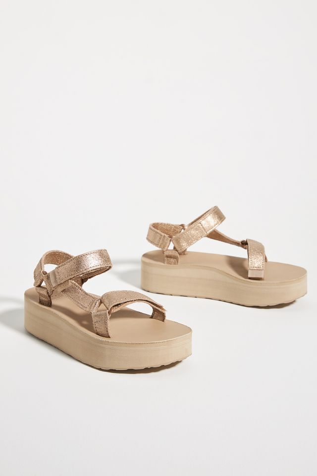 Teva leather best sale flatform sandals