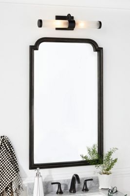 Elise Glass Metal Ribbed Vanity