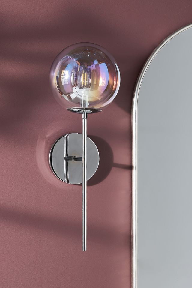 Iridescent Globe Sconce Wall Light #1