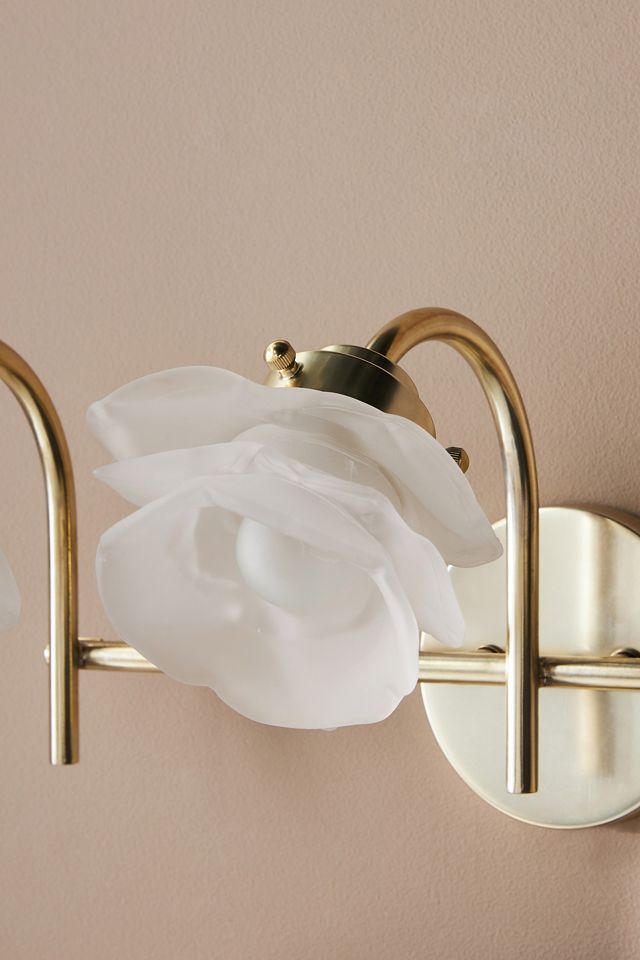 Blossom Frosted Glass Flower Vanity #2