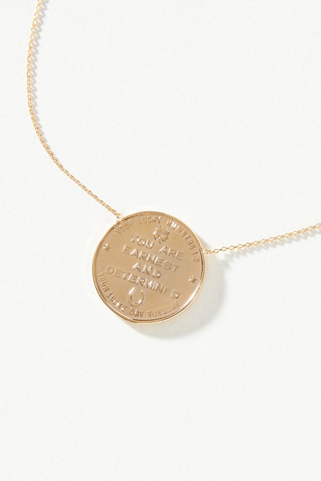 Zodiac Coin Pendant Necklace #1