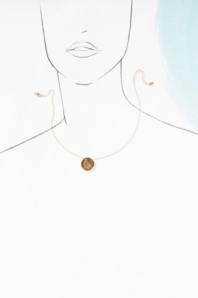 Zodiac Coin Pendant Necklace #2