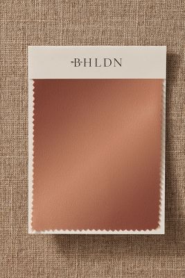 Bhldn Satin Fabric Swatch In Brown