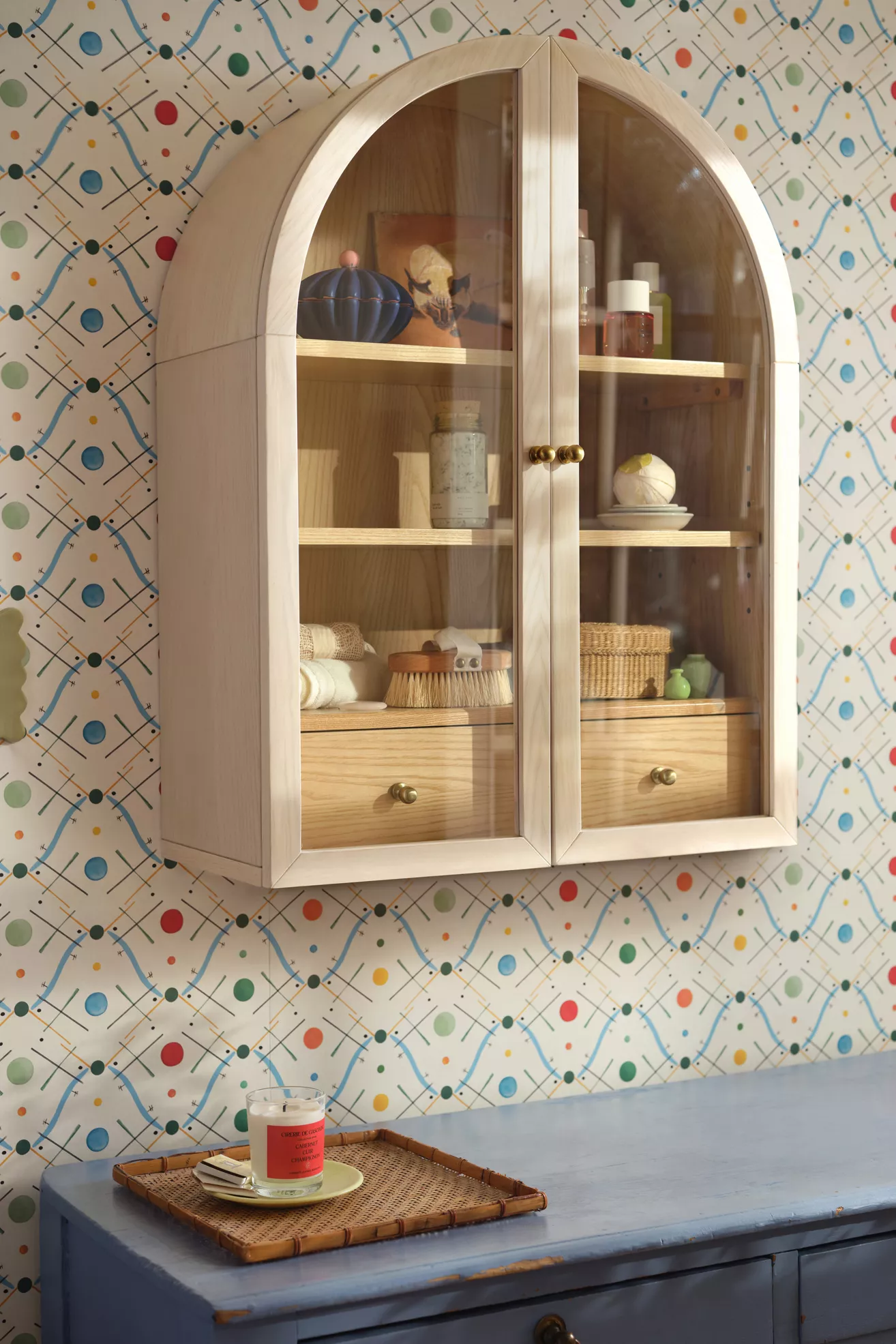 Fern Wood Arch Wall Cabinet - thumbnail 10