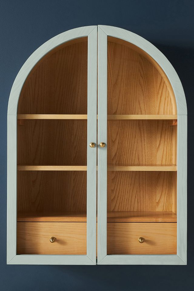 Fern Wood Arch Wall Cabinet #1