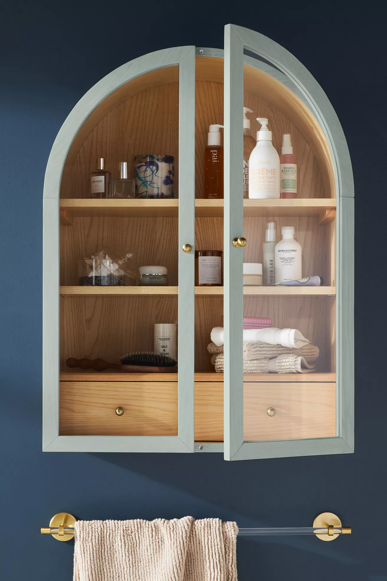 Fern Wood Arch Wall Cabinet