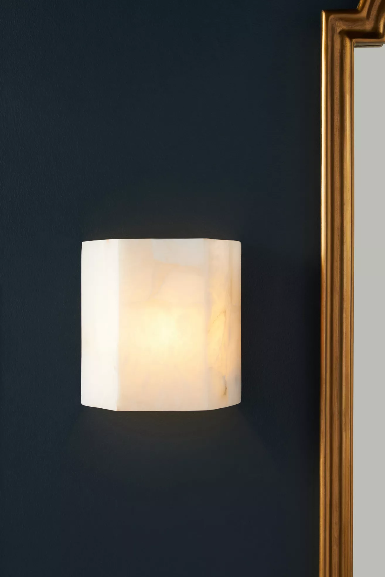 Borealis Alabster Hexagon Sconce Wall Light