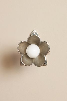 Anthropologie Nena Flower Tieback In Silver