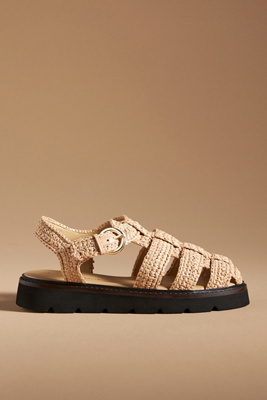 By Anthropologie Fisherman Sport Sandals In Beige