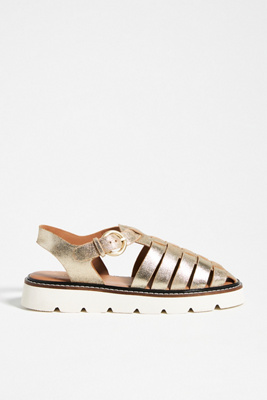 Anthropologie Fisherman Sport Sandals In Gold