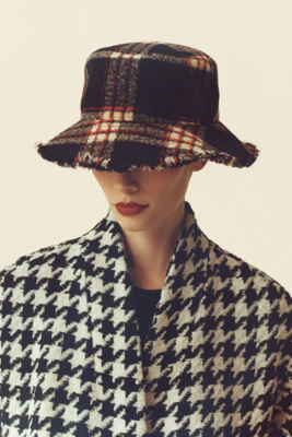 Anthropologie Plaid Flannel Bucket Hat Anthropologie Plaid Wool Bucket Hat New | Mercari main image 3
