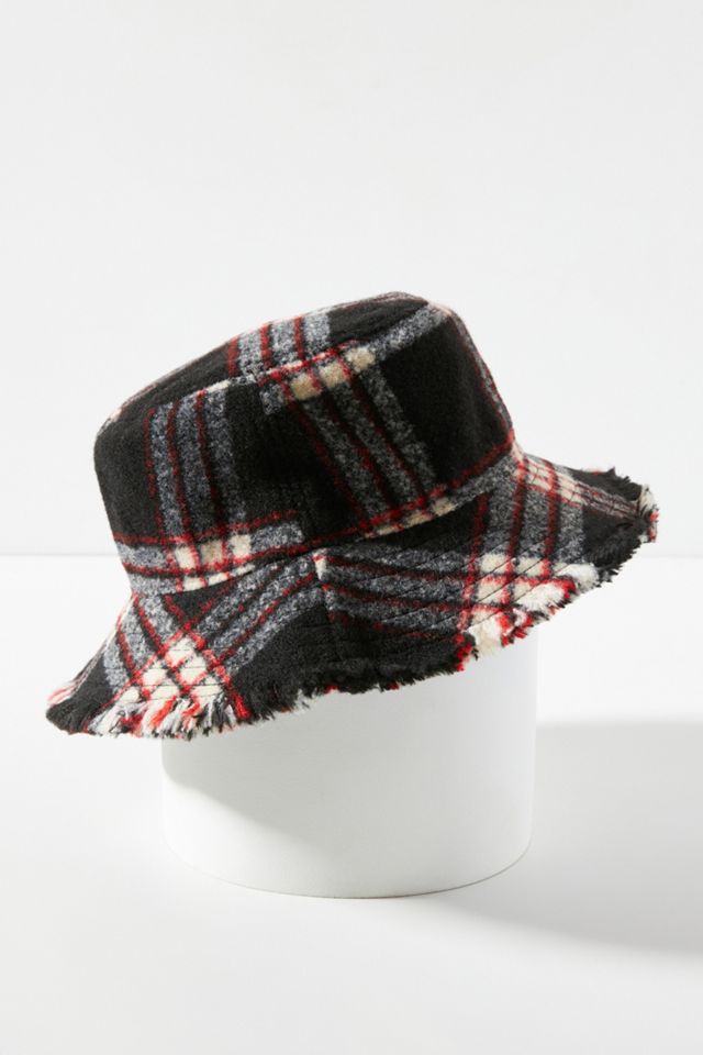 Anthropologie Plaid Flannel Bucket Hat Anthropologie Plaid Wool Bucket Hat New | Mercari main image 4