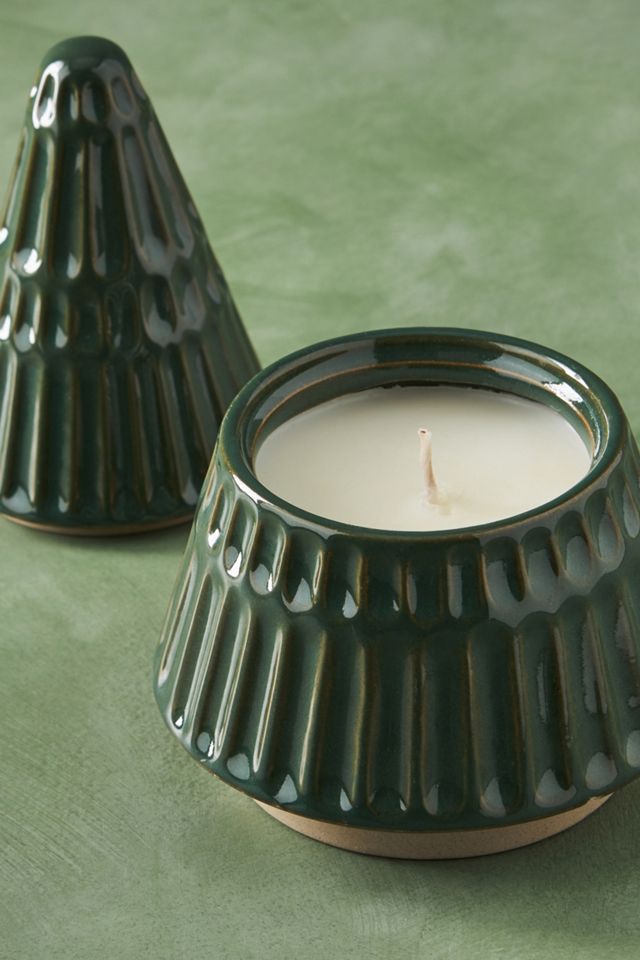 Evergreen Tree Ceramic Candle #2