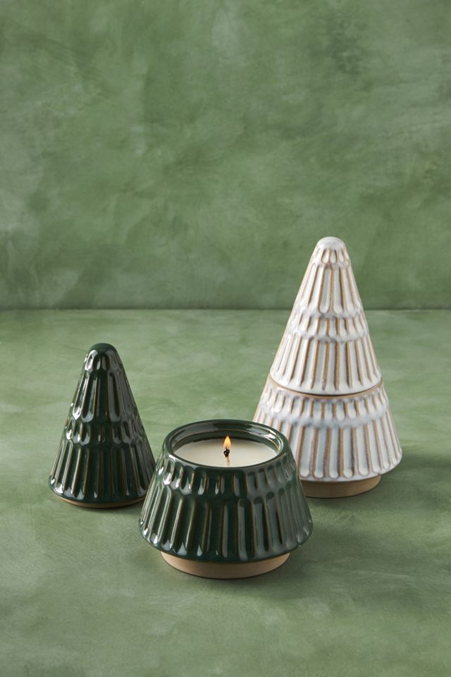 Evergreen Tree Ceramic Candle #3