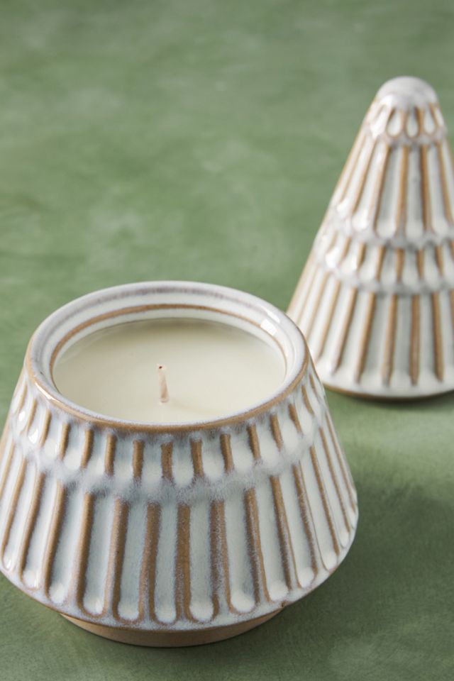 Evergreen Tree Ceramic Candle #1