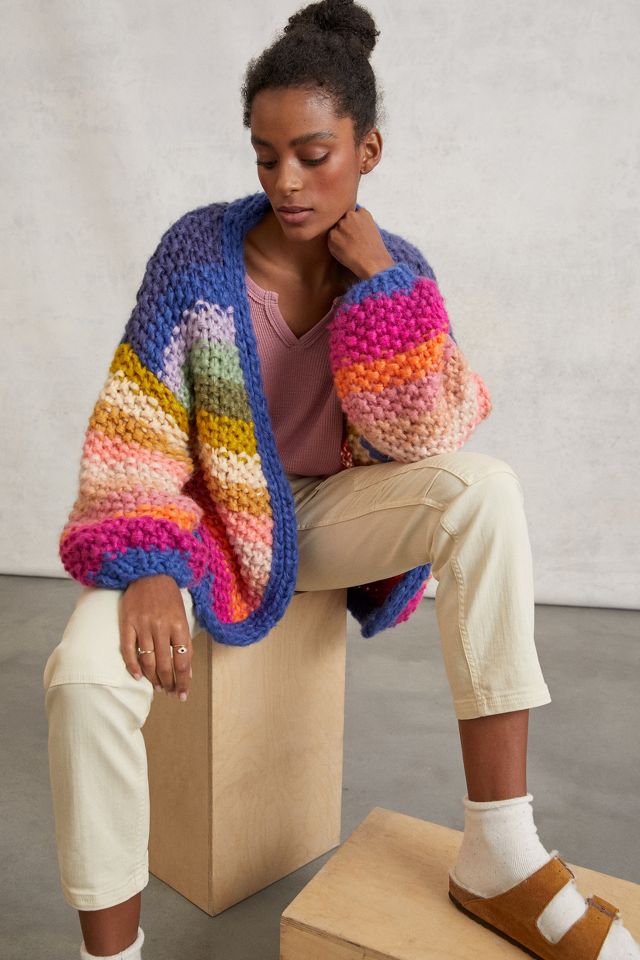 Striped 2025 rainbow cardigan