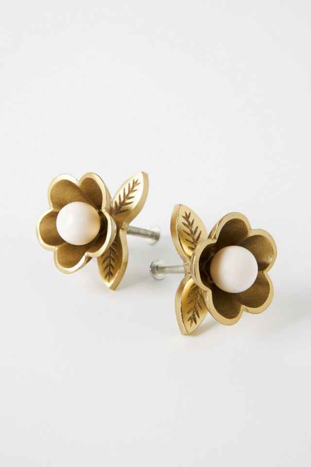 Anthropologie, Other, Anthropologie Ceramic Flower Knob