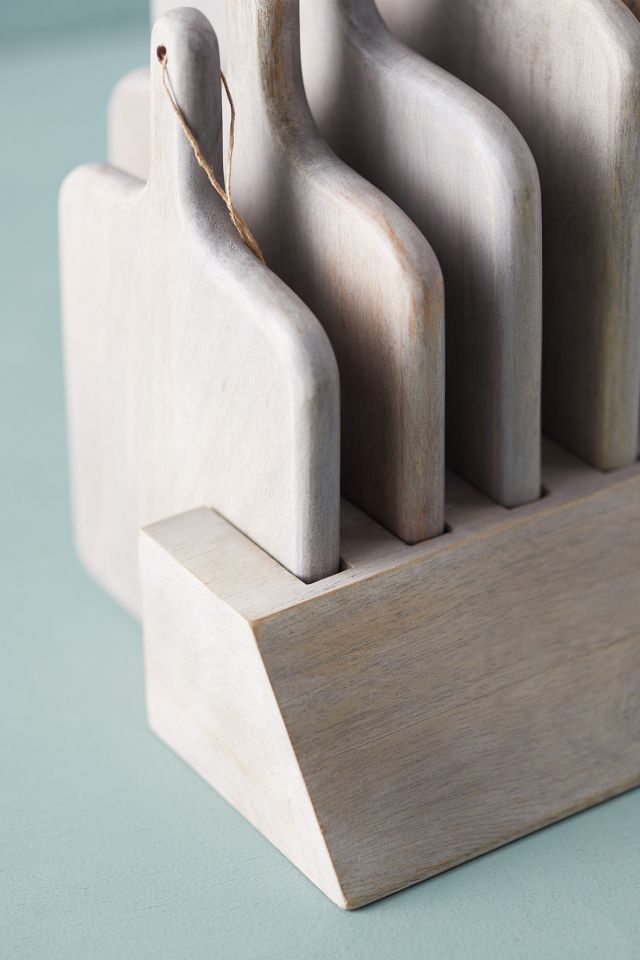 Gray Washed Serving Boards, Set of 5 #3