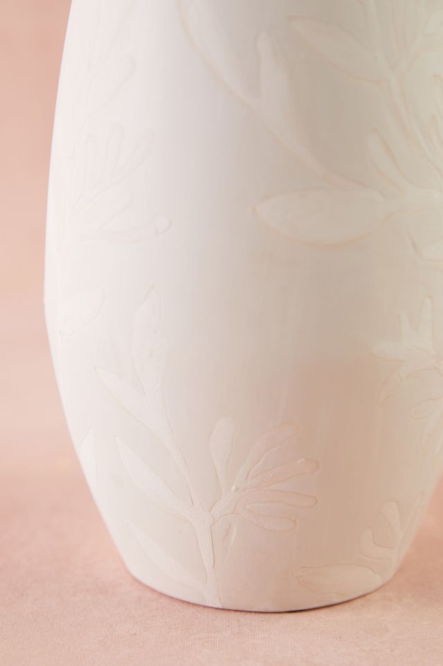 Floral Matte White Vase #9