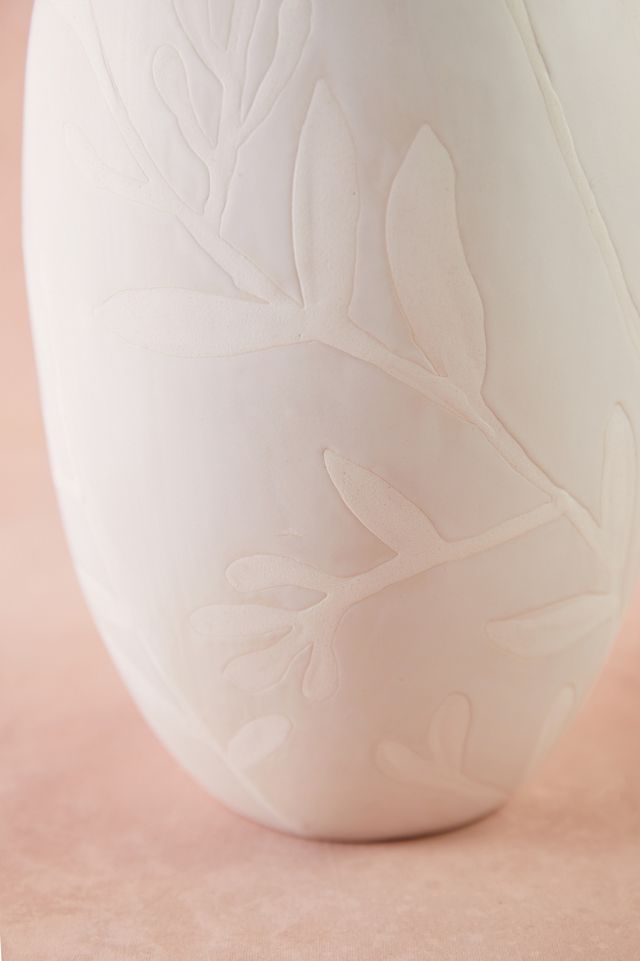 Floral Matte White Vase #10