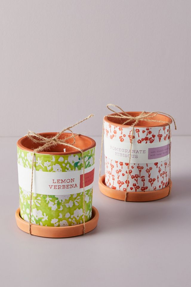 Blooming Terracotta Planter Candle
