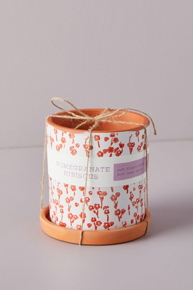 Blooming Terracotta Planter Candle #2