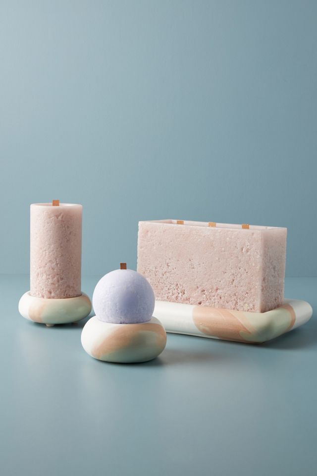 Josette Pillar Candle & Holder Set #2