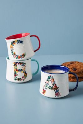 Nathalie Lete Bouquet Monogram Mug