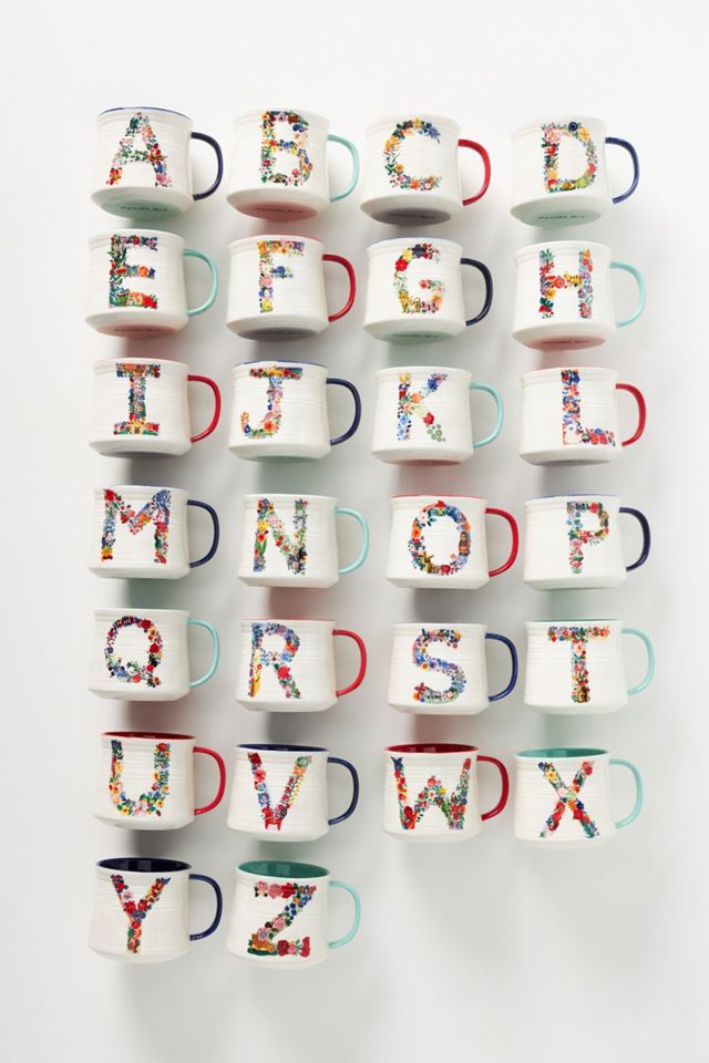 Nathalie Lete Bouquet Monogram Mug #10