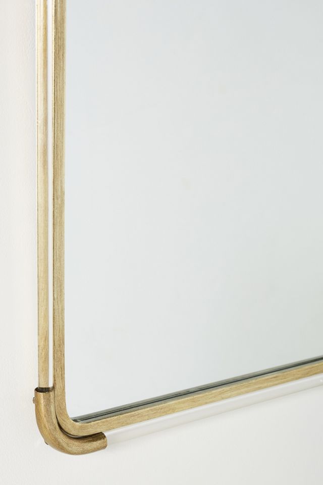 Joan Lucite and Brass Arched Mirror #2