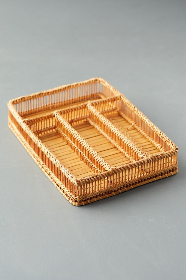 Woven Bamboo Utensil Holder #1