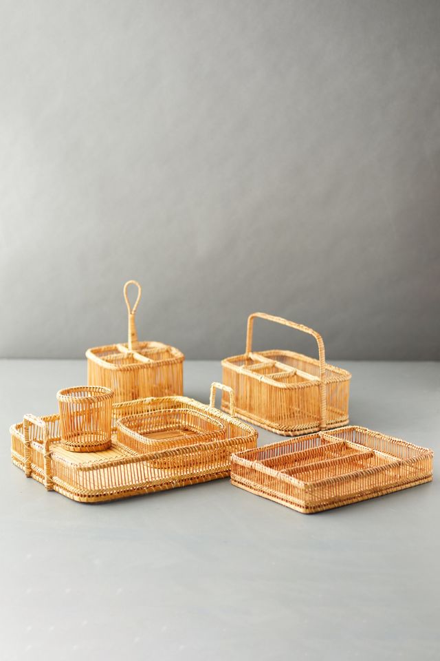 Woven Bamboo Utensil Holder #4