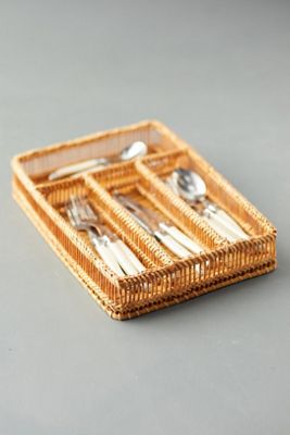 Woven Bamboo Utensil Holder