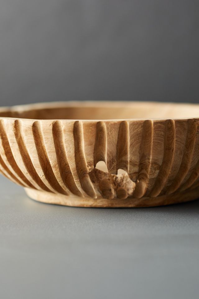 Teak Serving Bowl, Low #2